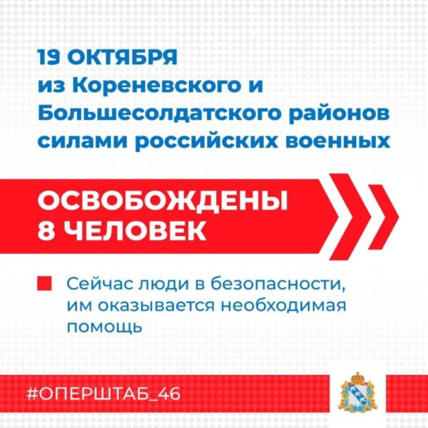 Сегодня российскими военнослужащими спасены 8 человек