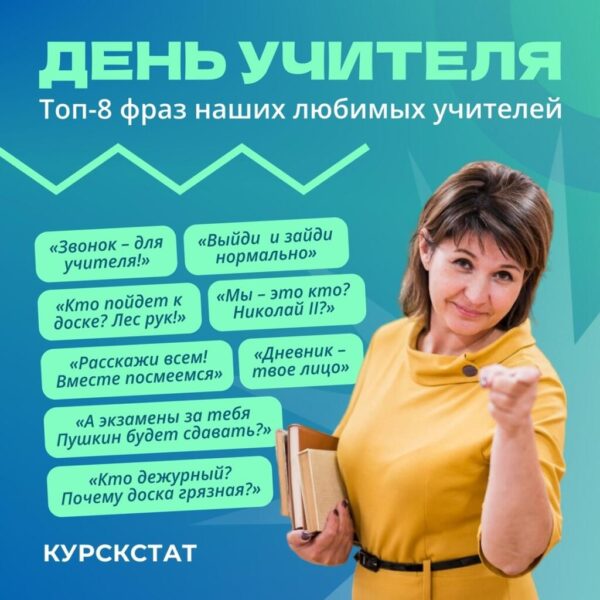 В День учителя Курскстат сообщает